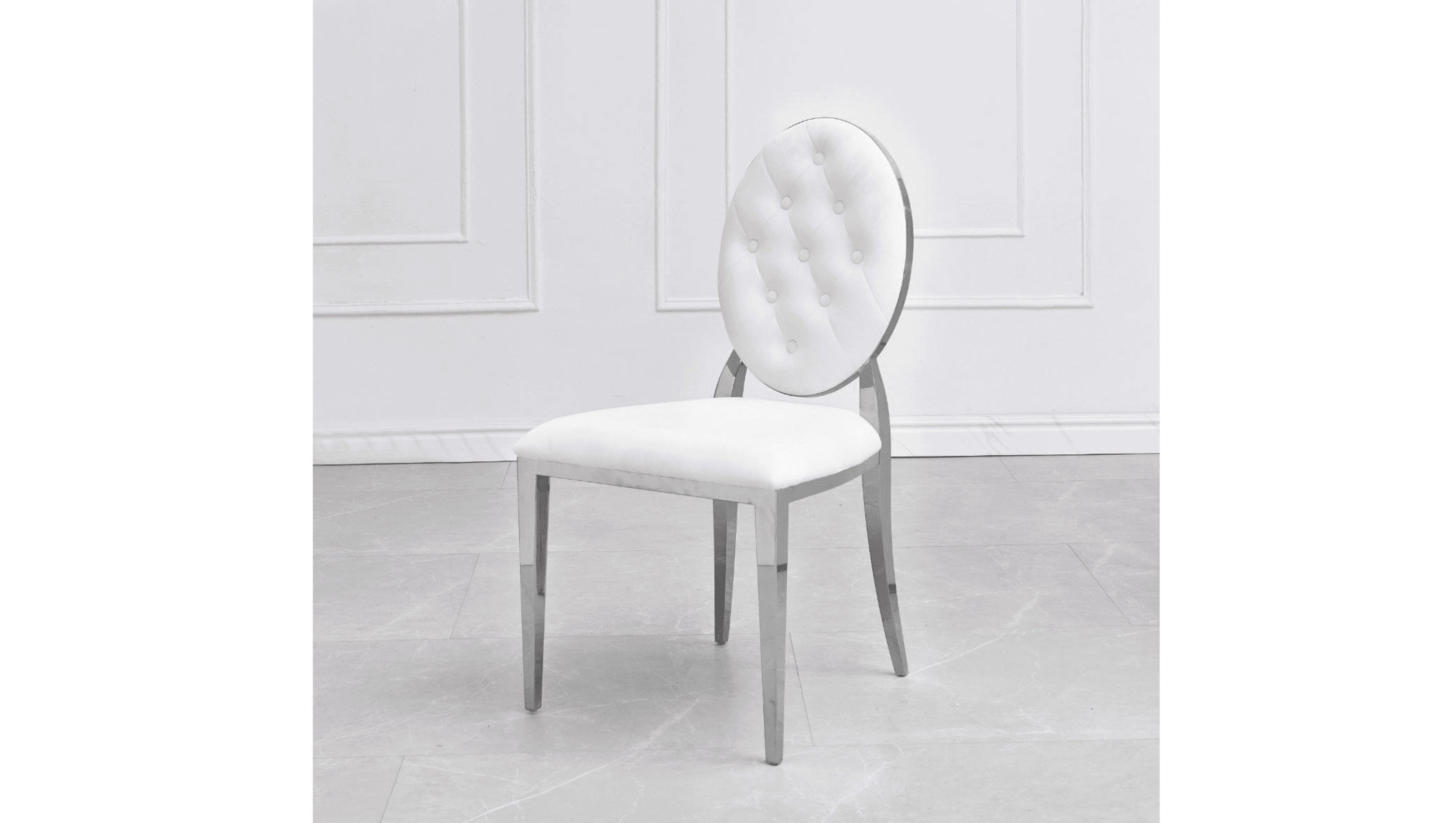 Chaise Médaillon Capitonnée – Velours – Image 7